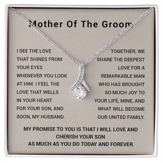 Bride to Groom's Mom Wedding Day Necklace
