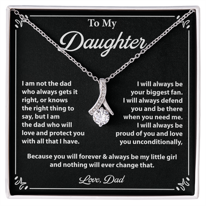 Father to Daughter Necklace Always Love and Protect