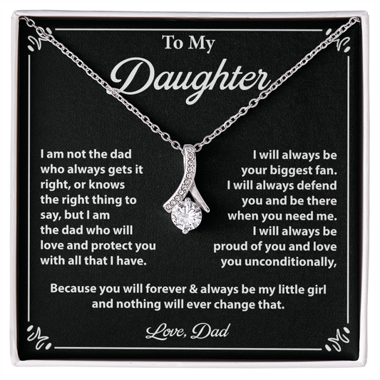 Gift for Daughter from Dad - Alluring Beauty Necklace with heartfelt  note