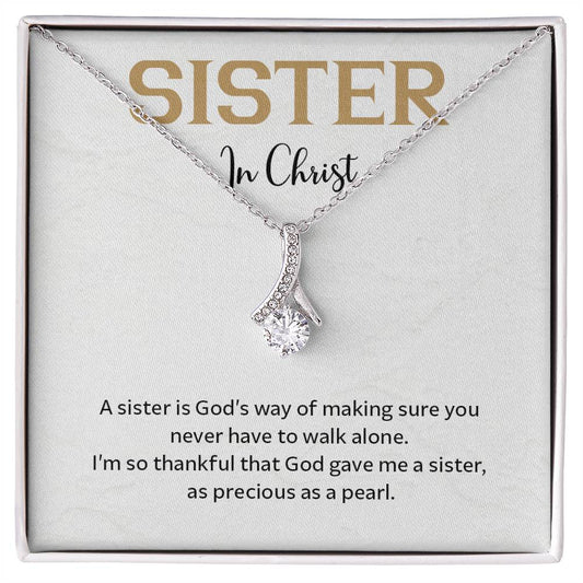Christian Sister Necklace Gift – Faith-Inspired Jewelry with Message Card