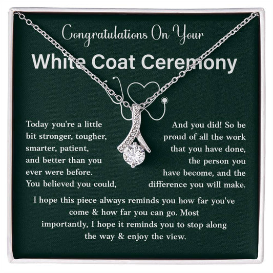 Congratulations On Your White Coat Ceremony Congratulations Necklace Stronger And Smarter Necklace Meaningful Gift For Graduates Motivational Jewelry Personal Growth Jewelry Best Wishes Necklace Enjoy The View Necklace