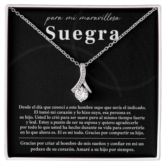 Collar Para Mi Maravillosa Suegra Regalo De Bodas Sincero De Su Hijo Regalo De Bodas Para Suegra Joyas Sentimentales Para Suegra Regalo Especial Para La Mamá Del Novio Regalo Significativo Para La Madre Del Novio Recuerdo Del Día De La Boda De La Suegra