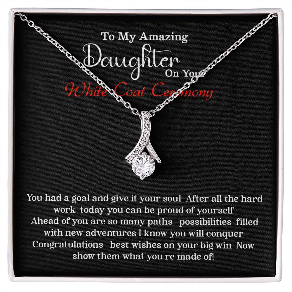 White Coat Ceremony Necklace – Gift for Daughter from Parents