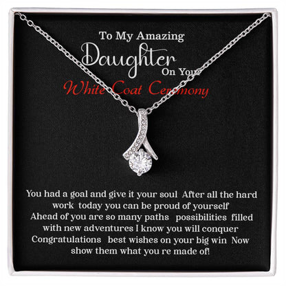 White Coat Ceremony Necklace – Gift for Daughter from Parents