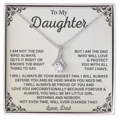 Dad to Daughter Necklace Forever Your Biggest Fan Gift