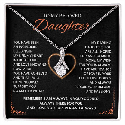 Beloved Daughter Necklace Gift – Forever Love Card
