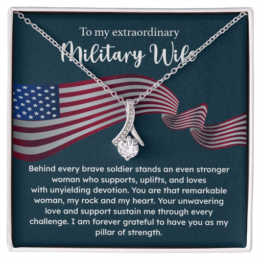 Gift for Military Wife with Message Card from Husband