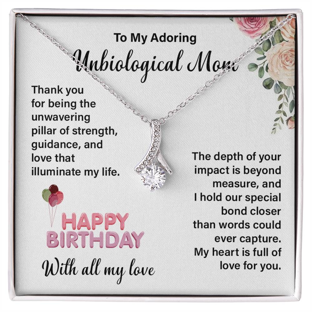 Unbiological Mom Necklace – Birthday Gift Box