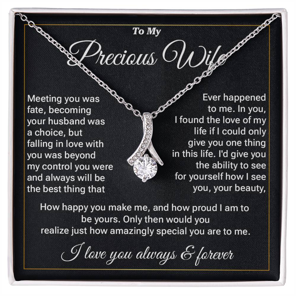 Precious Wife Necklace Gift – Message Card Box