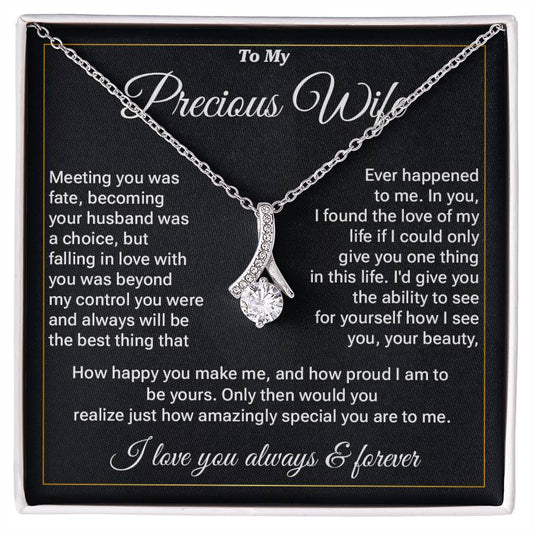 Precious Wife Necklace Gift – Message Card Box