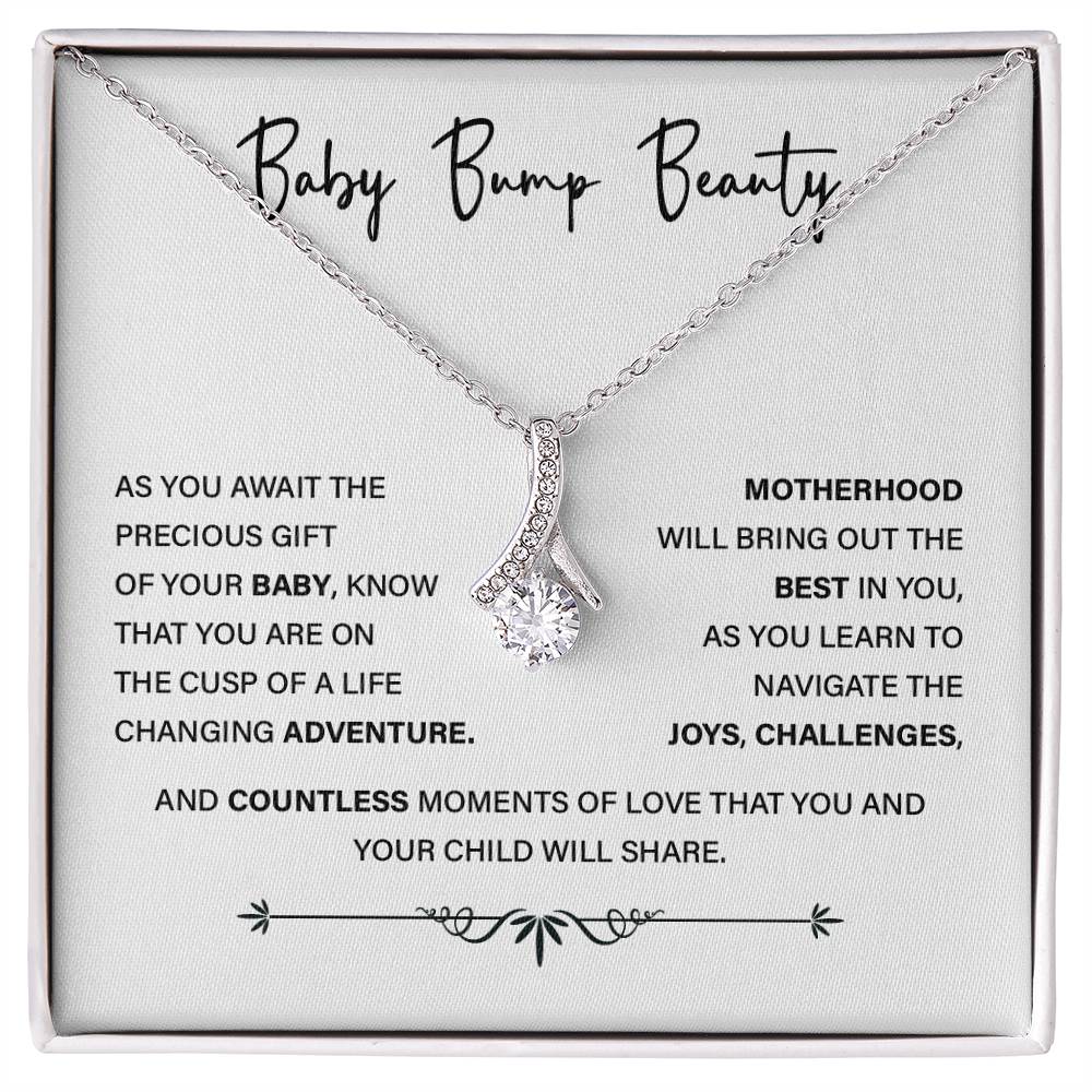 Baby Bump Beauty, Inspirational Gift Necklace For Pregnant Mothers Jewelry For Mom-to-be, Celebrating Motherhood Sentimental Pregnancy Necklace Necklace For Mother’s Pregnancy Journey Sentimental Necklace Gift Pregnancy Adventure Necklace Gift