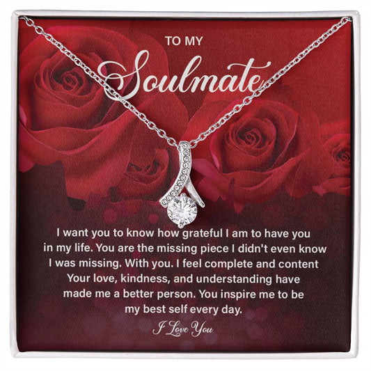 Soulmate Necklace Gift for Her – Message Card Box