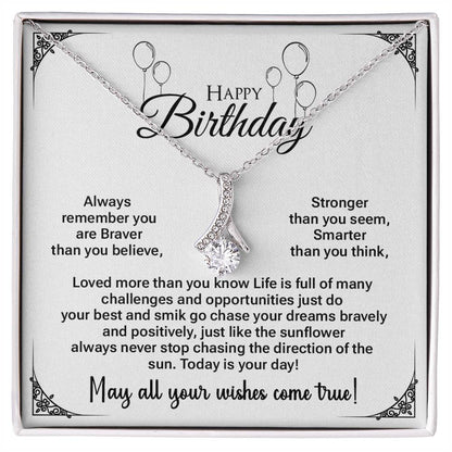 13th Birthday Gift for Teen Girl – Heart Necklace with Message Card