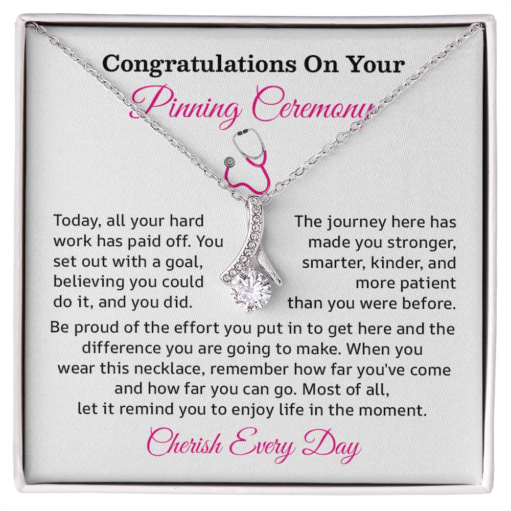 Congratulations On Your Pinning Ceremony Necklace Pinning Ceremony Necklace Gift Congratulations Pinning Ceremony Jewelry Strength And Growth Necklace Gift Pinning Ceremony Milestone Necklace Pinning Ceremony Graduation Necklace Gift