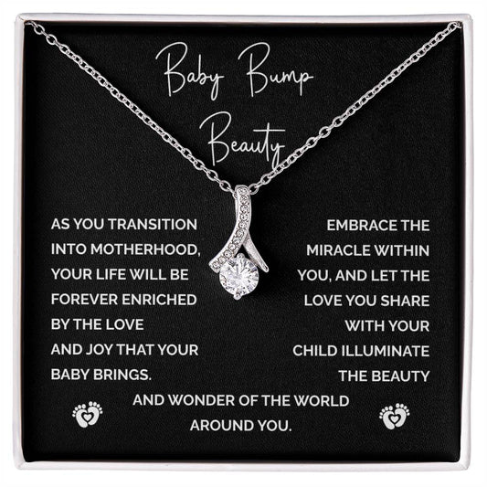 Baby Bump Beauty, Best Necklace Gift For Expecting Mother Necklace With Heartfelt Message Thoughtful Necklace Gift For New Mom Best Mother’s Day Necklace Gift For Mom-to-be Pregnancy Journey Necklace Gift Thoughtful Gift Necklace