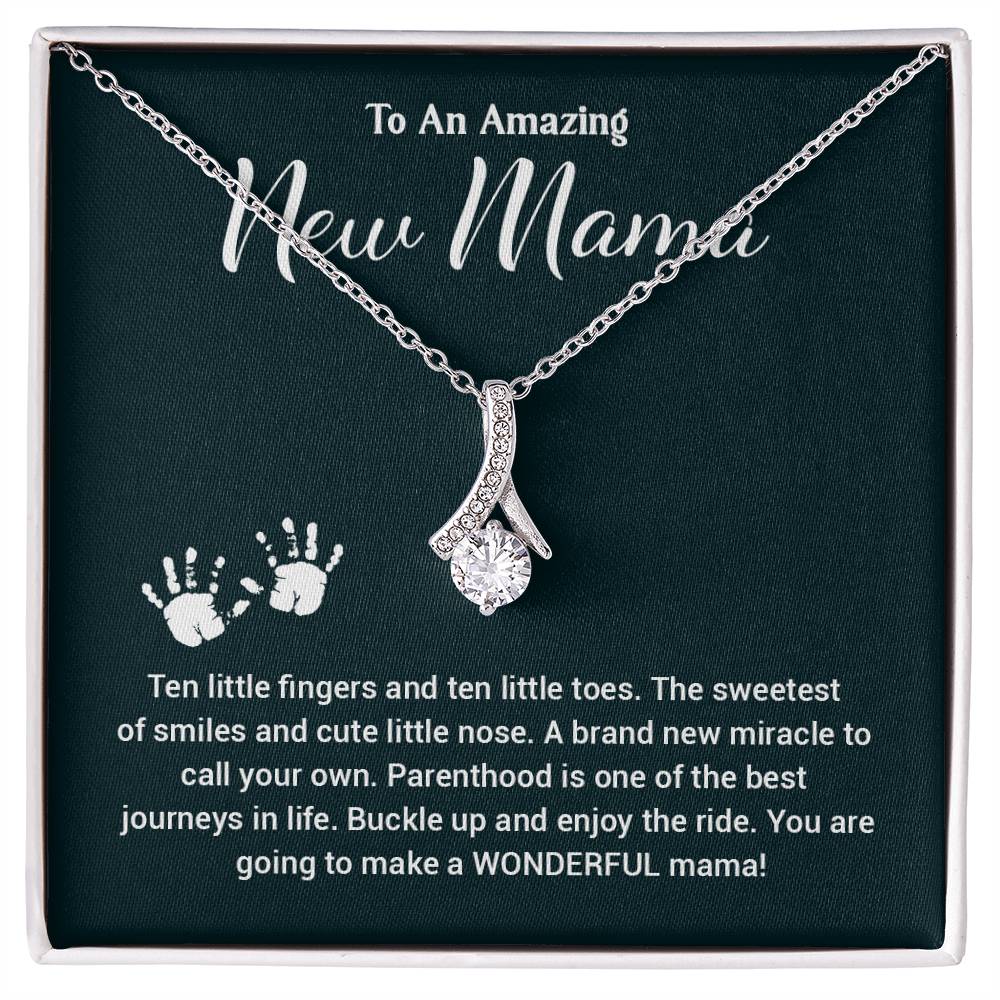 New Mama Gift Necklace – Heartfelt Message Card and Box