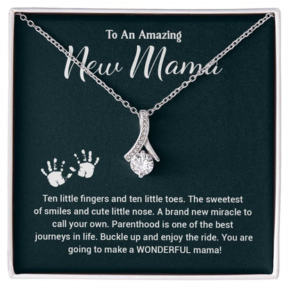 New Mama Gift Necklace – Heartfelt Message Card and Box