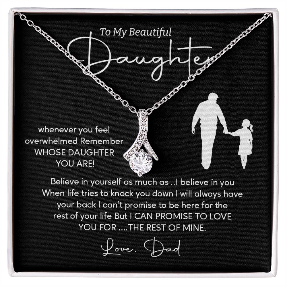 To My Daughter Necklace from Dad – Rest of Mine Love Message