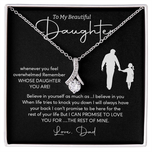 To My Daughter Necklace from Dad – Rest of Mine Love Message