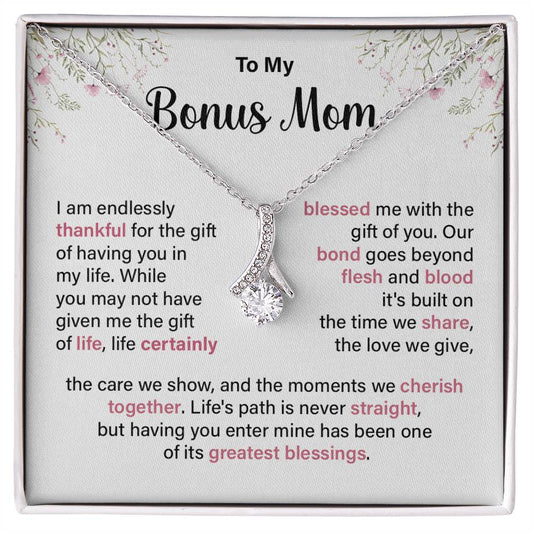 Bonus Mom Necklace Gift from Daughter or Son
