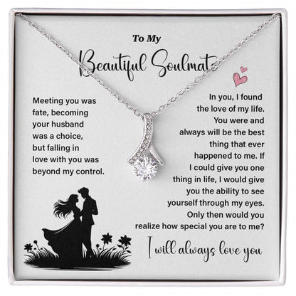 Beautiful Soulmate Necklace Gift with Card
