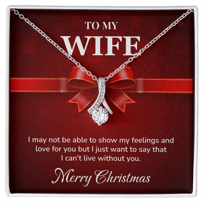 Christmas Gift for Wife Elegant Necklace with Message Card
