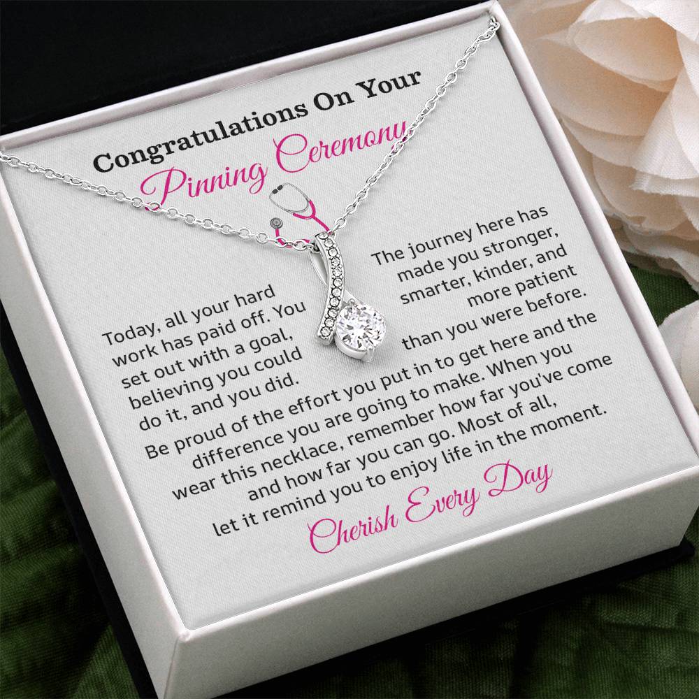 Congratulations On Your Pinning Ceremony Necklace Pinning Ceremony Necklace Gift Congratulations Pinning Ceremony Jewelry Strength And Growth Necklace Gift Pinning Ceremony Milestone Necklace Pinning Ceremony Graduation Necklace Gift