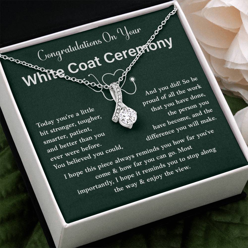 Congratulations On Your White Coat Ceremony Congratulations Necklace Stronger And Smarter Necklace Meaningful Gift For Graduates Motivational Jewelry Personal Growth Jewelry Best Wishes Necklace Enjoy The View Necklace