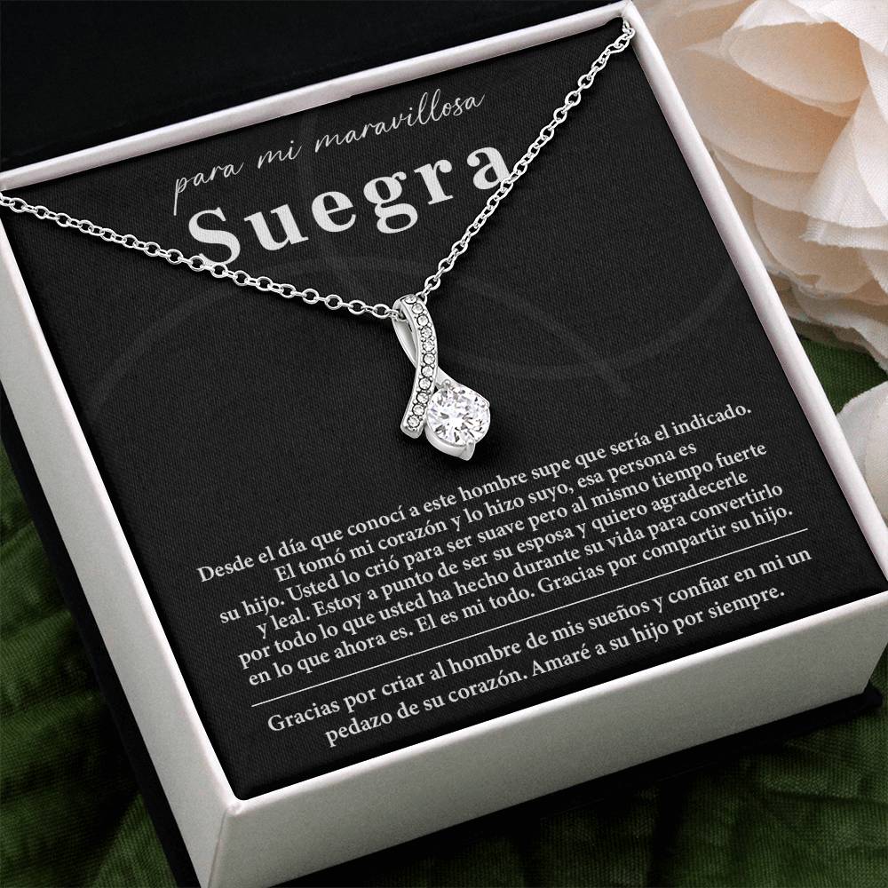 Collar Para Mi Maravillosa Suegra Regalo De Bodas Sincero De Su Hijo Regalo De Bodas Para Suegra Joyas Sentimentales Para Suegra Regalo Especial Para La Mamá Del Novio Regalo Significativo Para La Madre Del Novio Recuerdo Del Día De La Boda De La Suegra