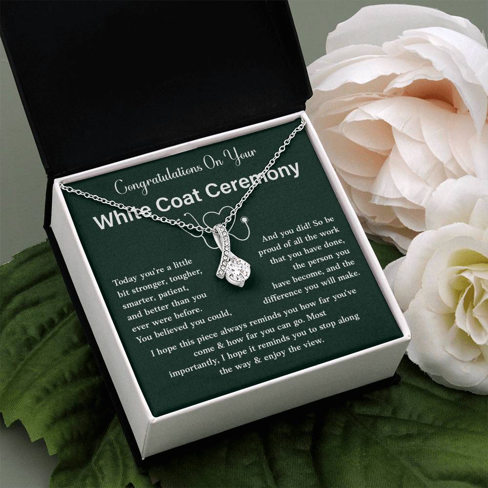 Congratulations On Your White Coat Ceremony Congratulations Necklace Stronger And Smarter Necklace Meaningful Gift For Graduates Motivational Jewelry Personal Growth Jewelry Best Wishes Necklace Enjoy The View Necklace