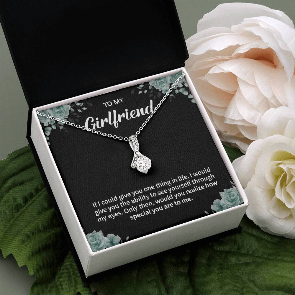 To My Girlfriend Necklace – Jewelry Gift with Message Card