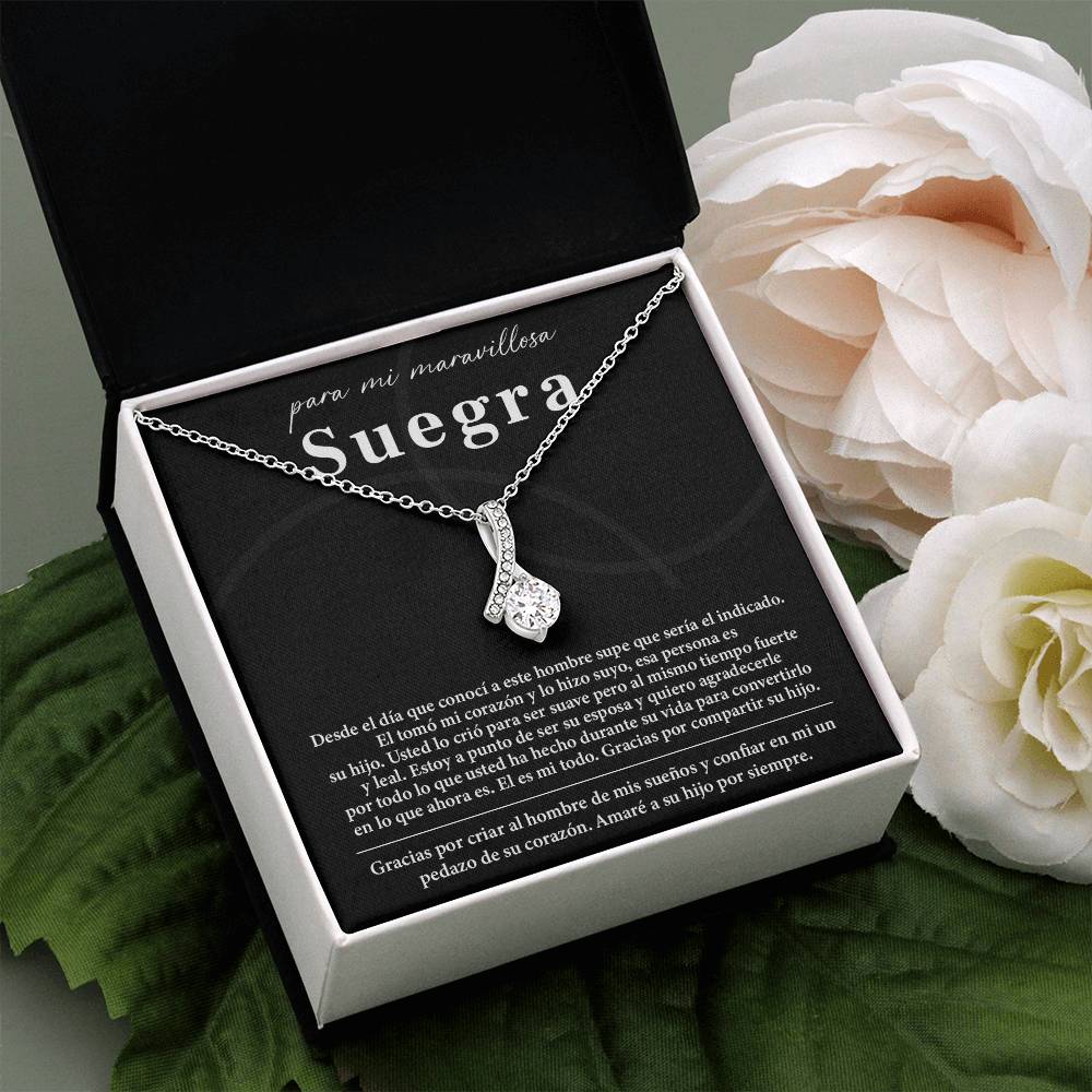 Collar Para Mi Maravillosa Suegra Regalo De Bodas Sincero De Su Hijo Regalo De Bodas Para Suegra Joyas Sentimentales Para Suegra Regalo Especial Para La Mamá Del Novio Regalo Significativo Para La Madre Del Novio Recuerdo Del Día De La Boda De La Suegra