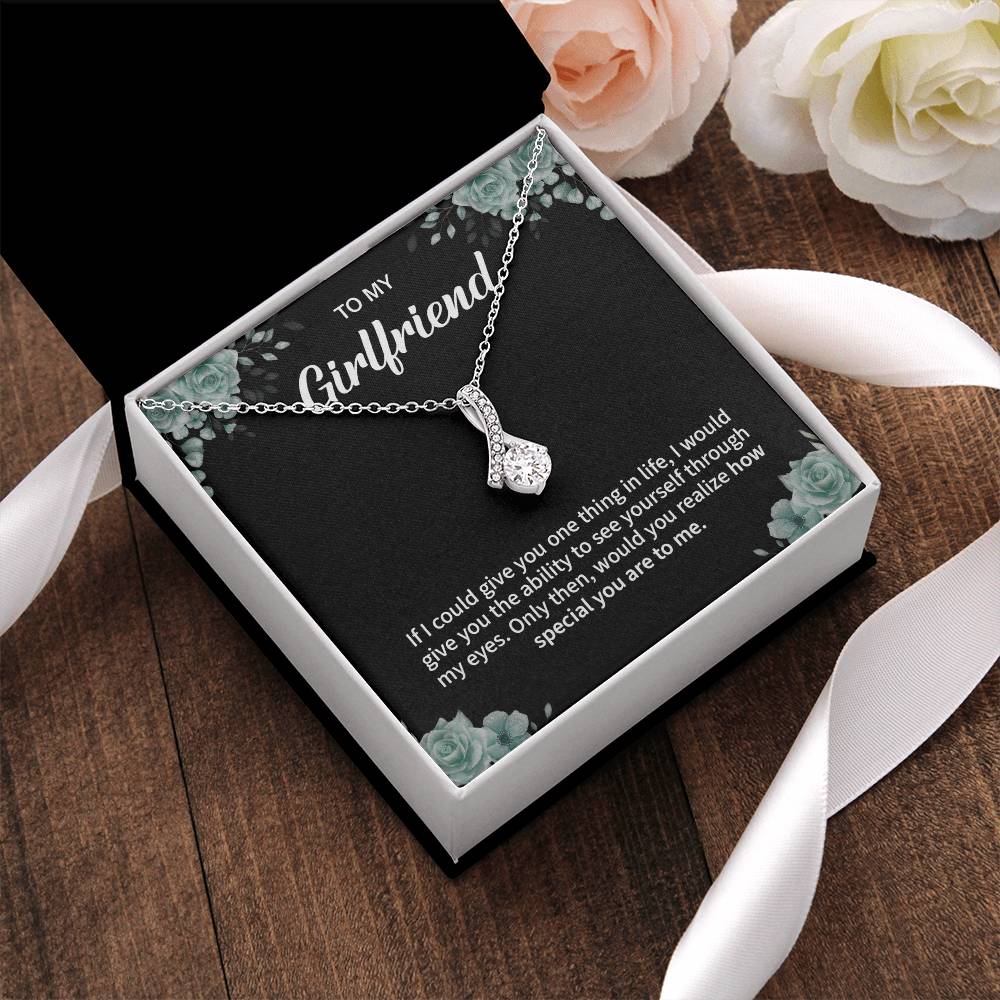 To My Girlfriend Necklace – Jewelry Gift with Message Card