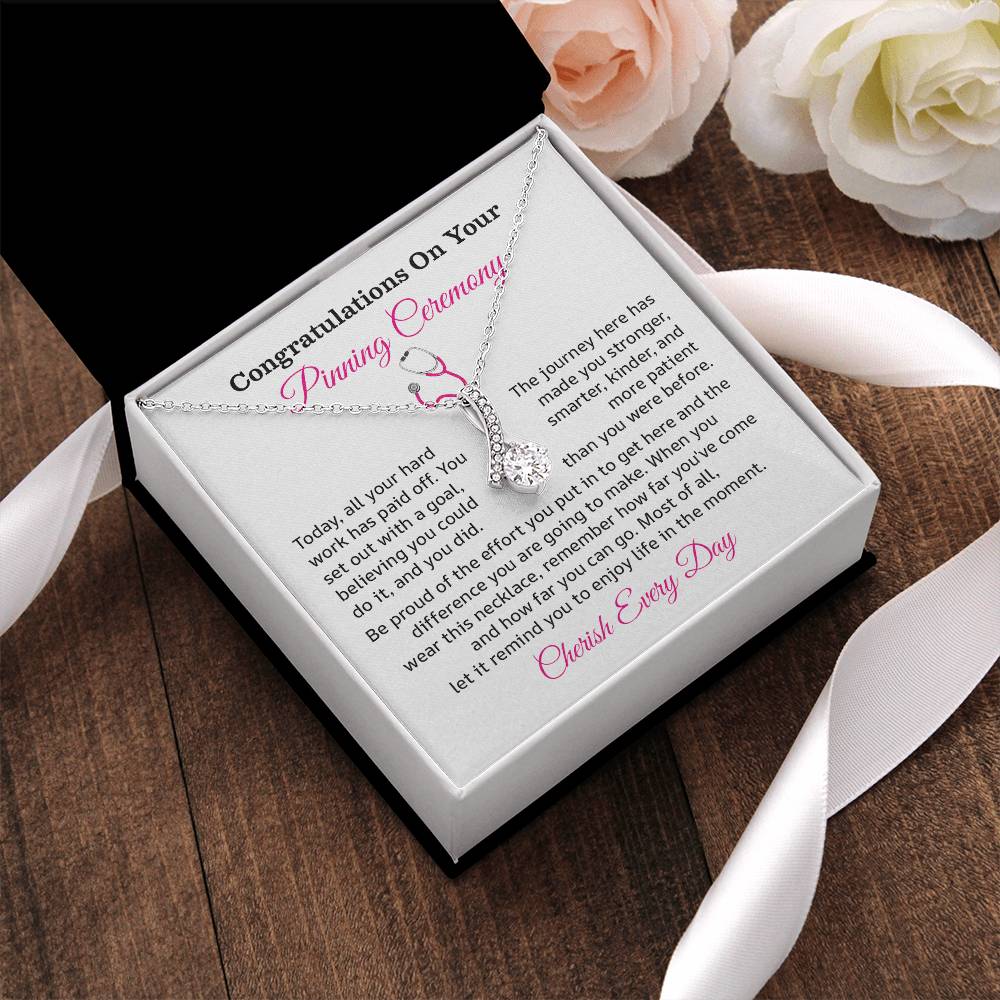 Congratulations On Your Pinning Ceremony Necklace Pinning Ceremony Necklace Gift Congratulations Pinning Ceremony Jewelry Strength And Growth Necklace Gift Pinning Ceremony Milestone Necklace Pinning Ceremony Graduation Necklace Gift