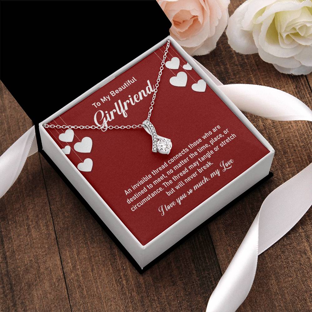 Beautiful Girlfriend Love Necklace with Message Card