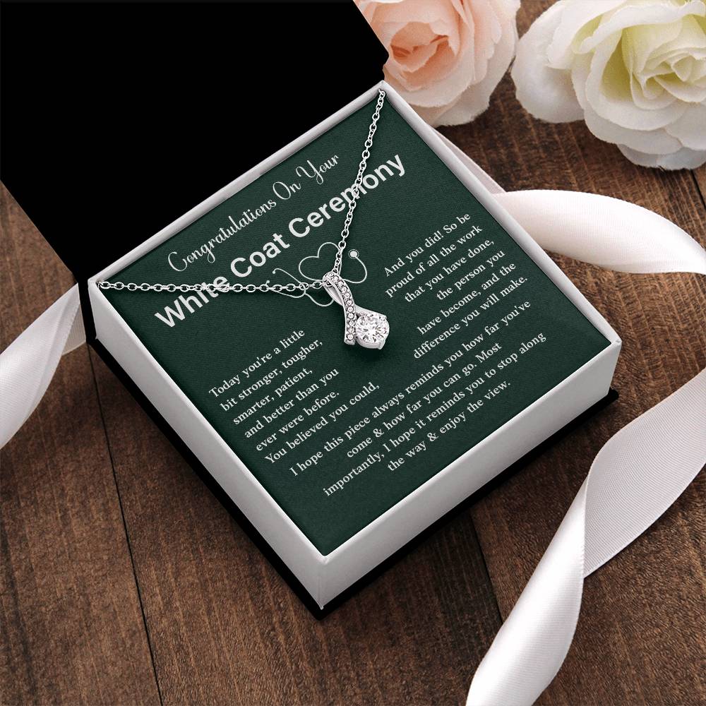 Congratulations On Your White Coat Ceremony Congratulations Necklace Stronger And Smarter Necklace Meaningful Gift For Graduates Motivational Jewelry Personal Growth Jewelry Best Wishes Necklace Enjoy The View Necklace