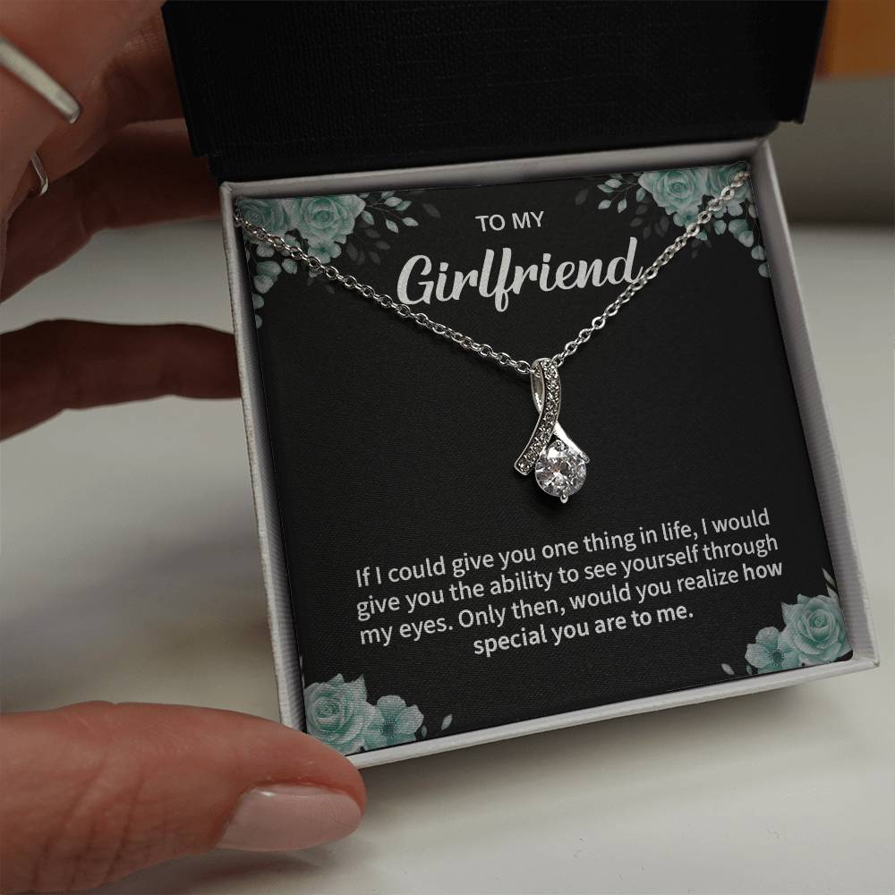To My Girlfriend Necklace – Jewelry Gift with Message Card