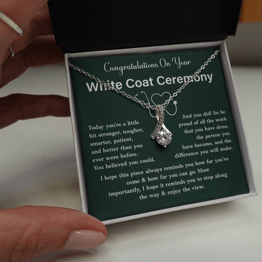 Congratulations On Your White Coat Ceremony Congratulations Necklace Stronger And Smarter Necklace Meaningful Gift For Graduates Motivational Jewelry Personal Growth Jewelry Best Wishes Necklace Enjoy The View Necklace