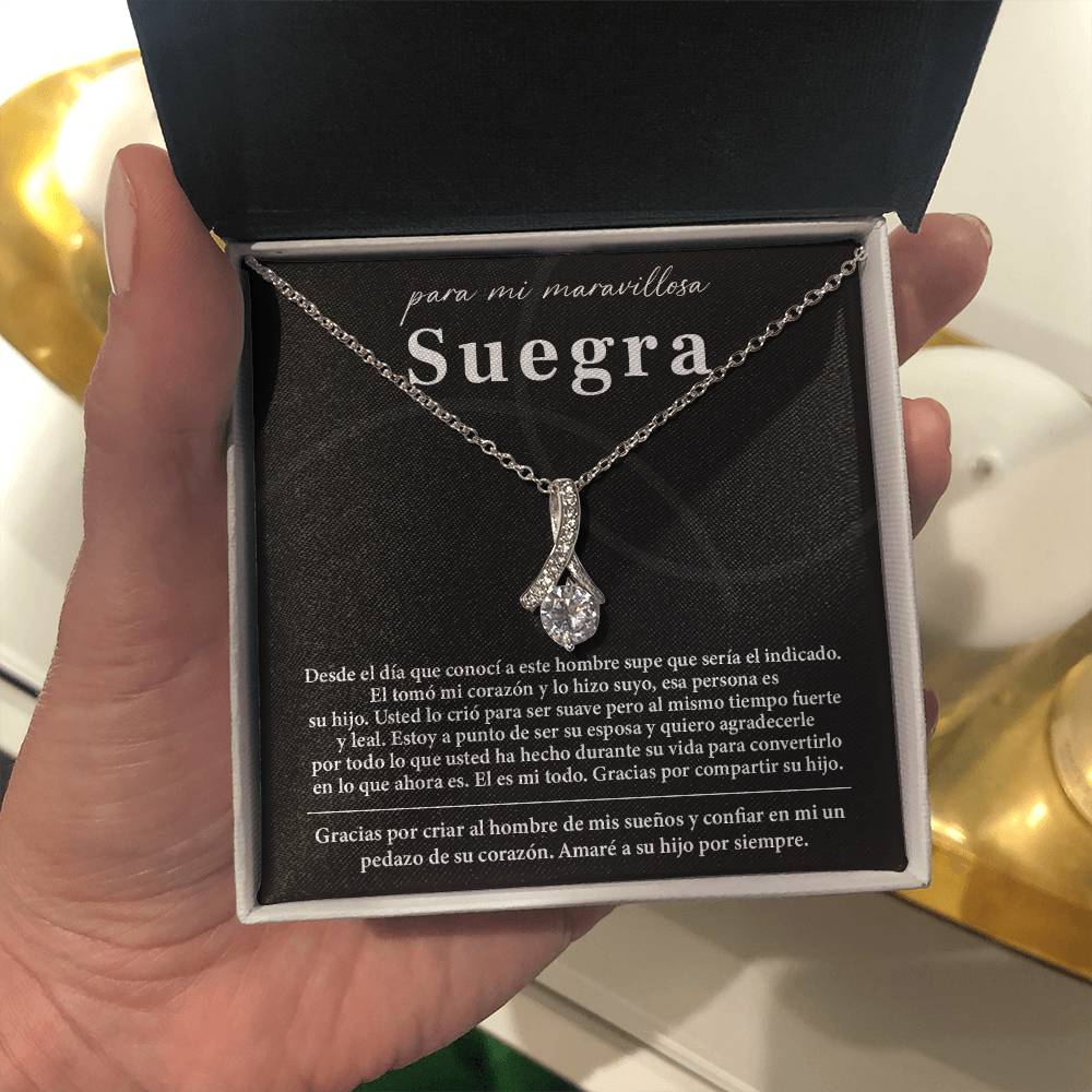 Collar Para Mi Maravillosa Suegra Regalo De Bodas Sincero De Su Hijo Regalo De Bodas Para Suegra Joyas Sentimentales Para Suegra Regalo Especial Para La Mamá Del Novio Regalo Significativo Para La Madre Del Novio Recuerdo Del Día De La Boda De La Suegra