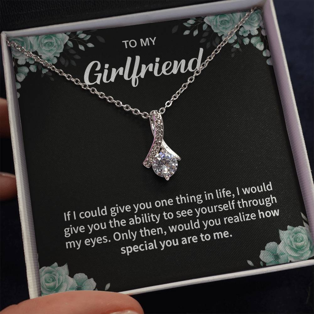 To My Girlfriend Necklace – Jewelry Gift with Message Card