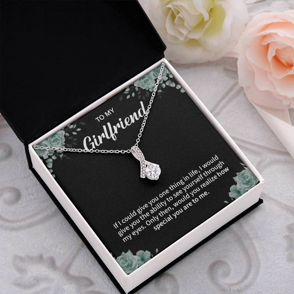 To My Girlfriend Necklace – Jewelry Gift with Message Card