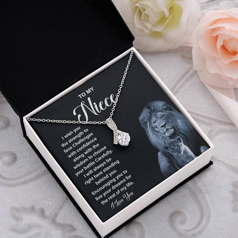 To My Niece Necklace Gift With Meaningful Message Card