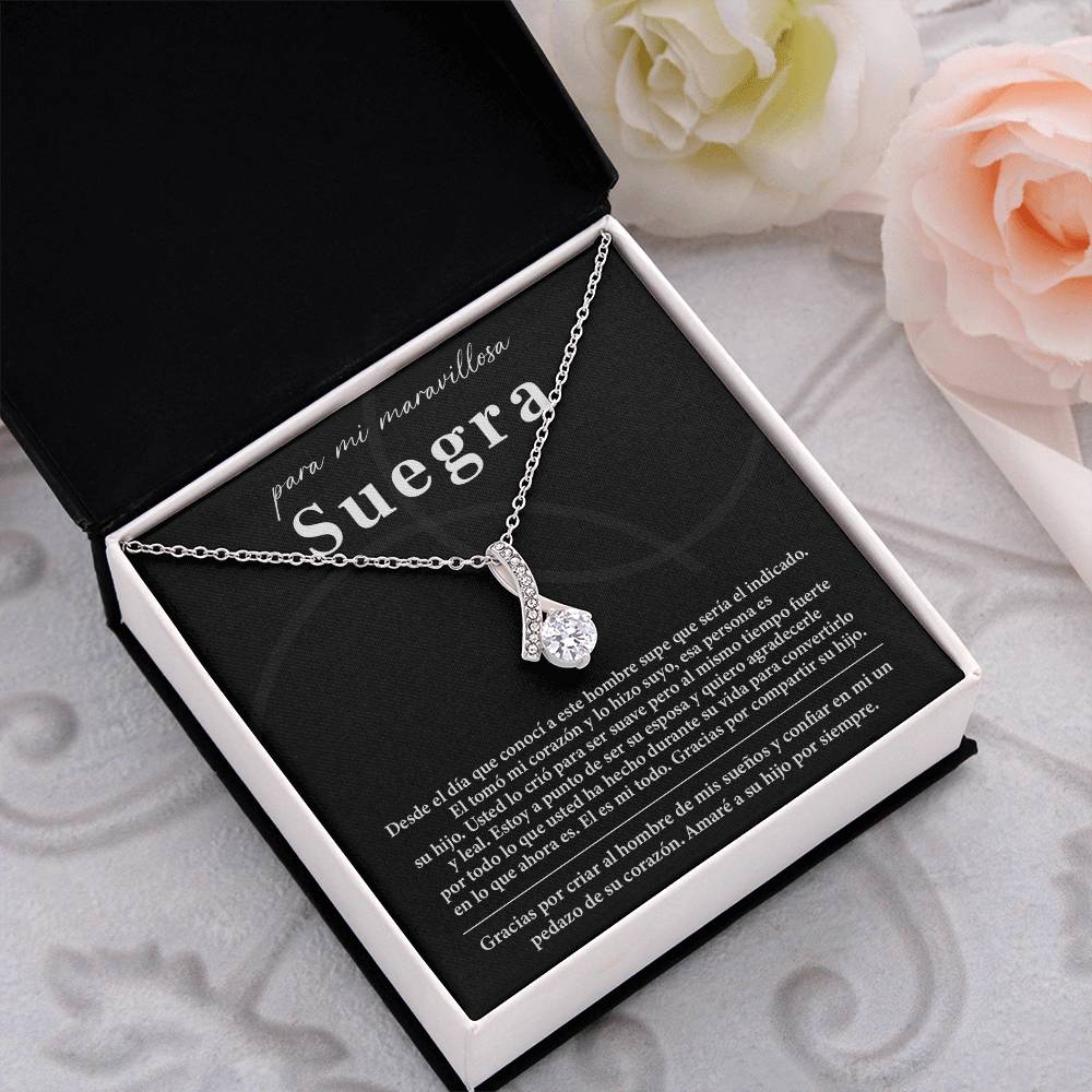 Collar Para Mi Maravillosa Suegra Regalo De Bodas Sincero De Su Hijo Regalo De Bodas Para Suegra Joyas Sentimentales Para Suegra Regalo Especial Para La Mamá Del Novio Regalo Significativo Para La Madre Del Novio Recuerdo Del Día De La Boda De La Suegra