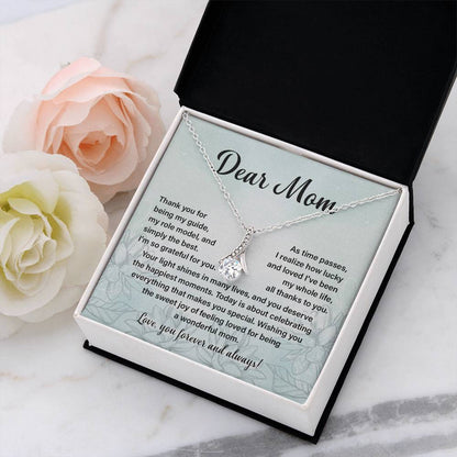 Dear Mom, Guide Pendant For Her Heartfelt Necklace For Love Role Model Jewelry For Mom Thank You Gift Sentimental Necklace Sweet Gift For A Special Woman Appreciation Necklace For Her Thoughtful Gift Sentimental Pendant