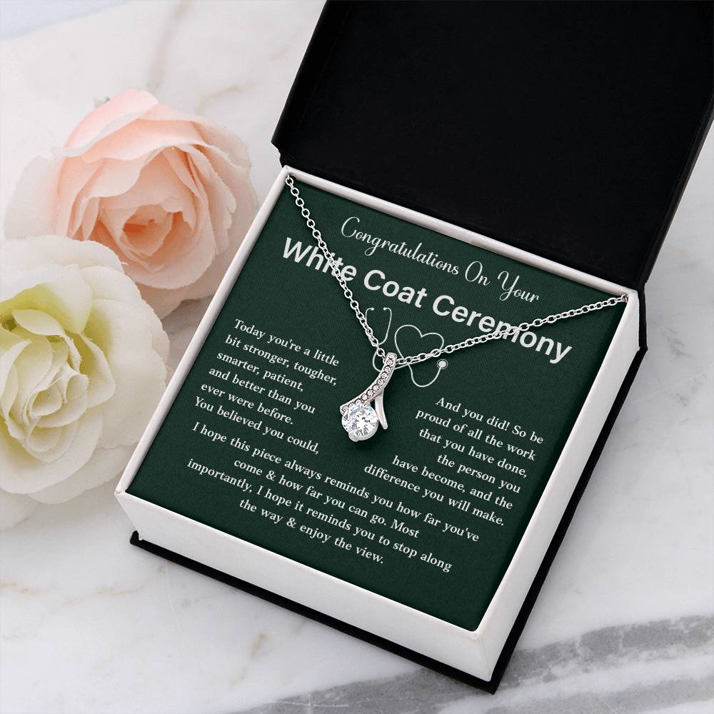 Congratulations On Your White Coat Ceremony Congratulations Necklace Stronger And Smarter Necklace Meaningful Gift For Graduates Motivational Jewelry Personal Growth Jewelry Best Wishes Necklace Enjoy The View Necklace