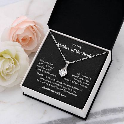 To The Mother Of The Bride Elegant Jewelry For Family Connection Thoughtful Necklace Loving Pendant With Message Elegant Pendant For A Mother’s Love Thank You Pendant Beautiful Necklace For A Special Connection Heartfelt Necklace For Her