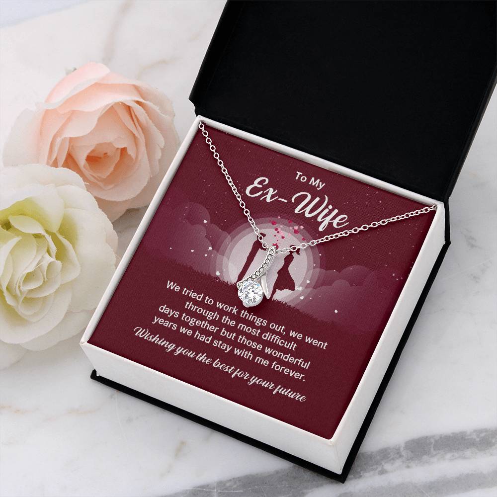 Ex-Wife Necklace Gift – Elegant Jewelry with Message Card