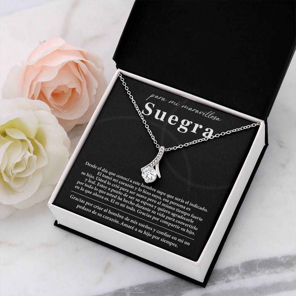 Collar Para Mi Maravillosa Suegra Regalo De Bodas Sincero De Su Hijo Regalo De Bodas Para Suegra Joyas Sentimentales Para Suegra Regalo Especial Para La Mamá Del Novio Regalo Significativo Para La Madre Del Novio Recuerdo Del Día De La Boda De La Suegra