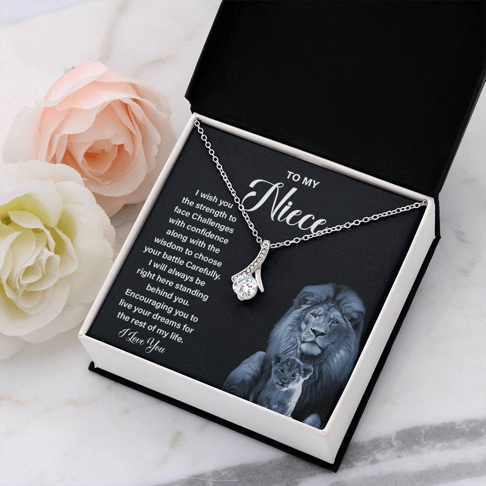 To My Niece Necklace Gift With Meaningful Message Card