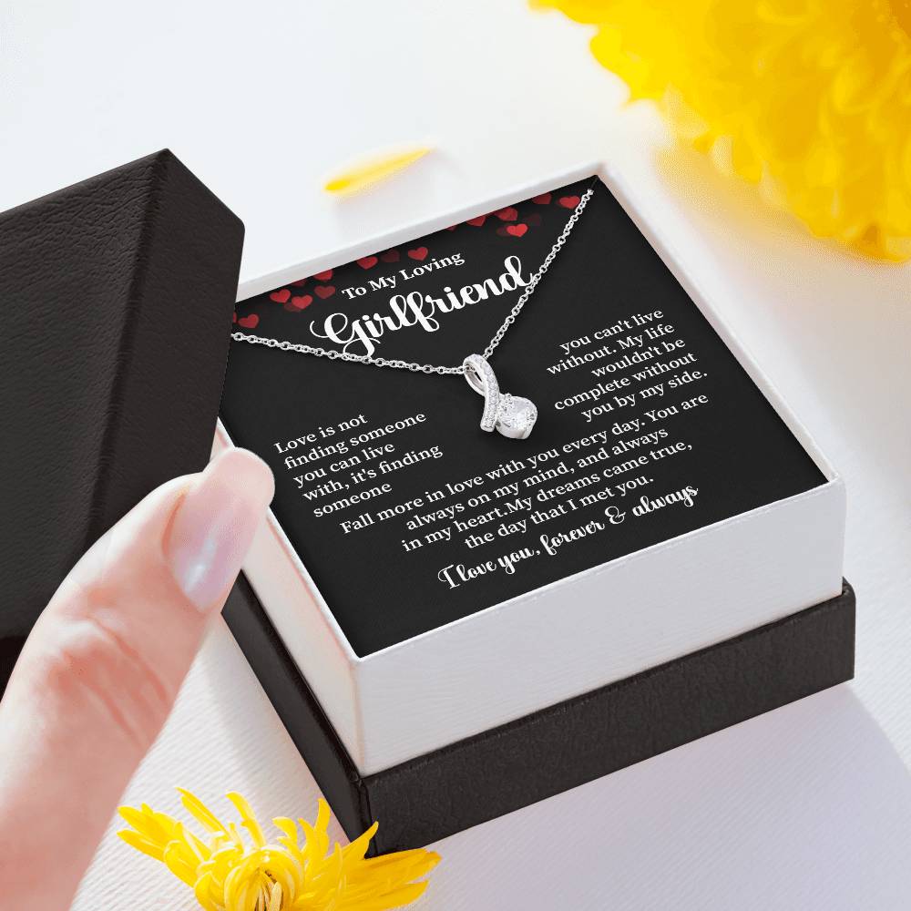 To My Loving Girlfriend Necklace with Message Card